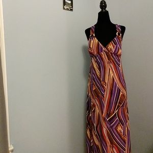 Cross back abstract dress